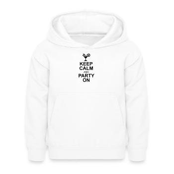 keep calm and party on - Kinder Hoodie - Weiß - Vorne - AI Model Kid Female (0cm)