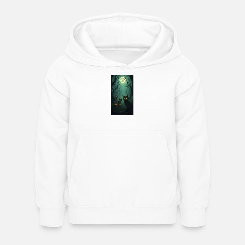 félin - Sweat à capuche Enfant - blanc