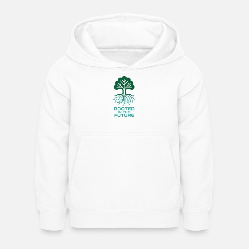 Digital tree for a sustainable future - Kids Hoodie - white