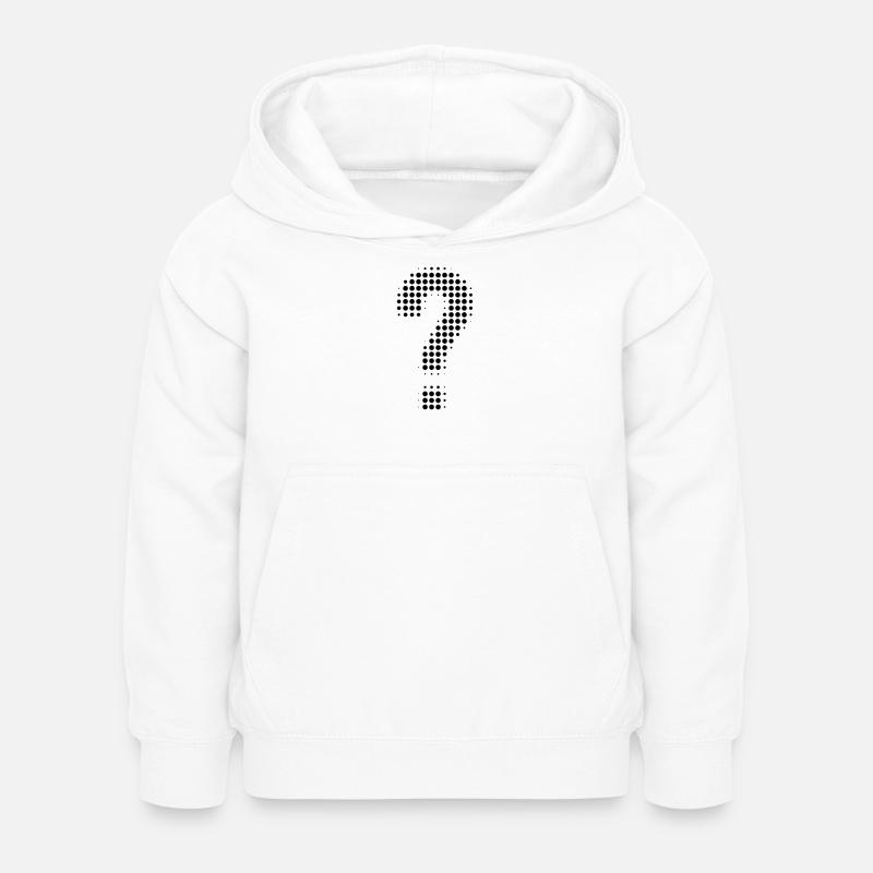 Optique pixel point d’interrogation - Sweat à capuche Enfant - blanc