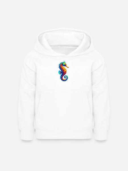 Seepferdchen - Kinder Hoodie - Weiß