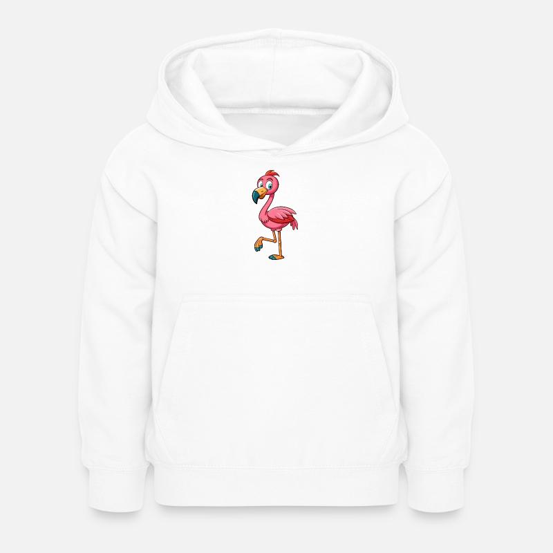 Flamant - Sweat à capuche Enfant - blanc