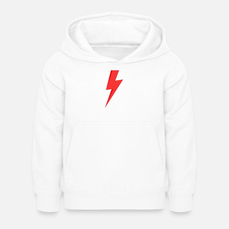 Roter Blitz - Kinder Hoodie - Weiß