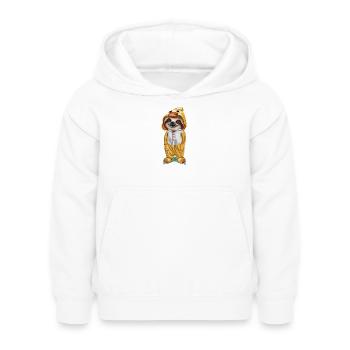 Drôle de paresseux en pyjama prêt à dormir - Sweat à capuche Enfant - blanc - Devant - AI Model Kid Female (0cm)