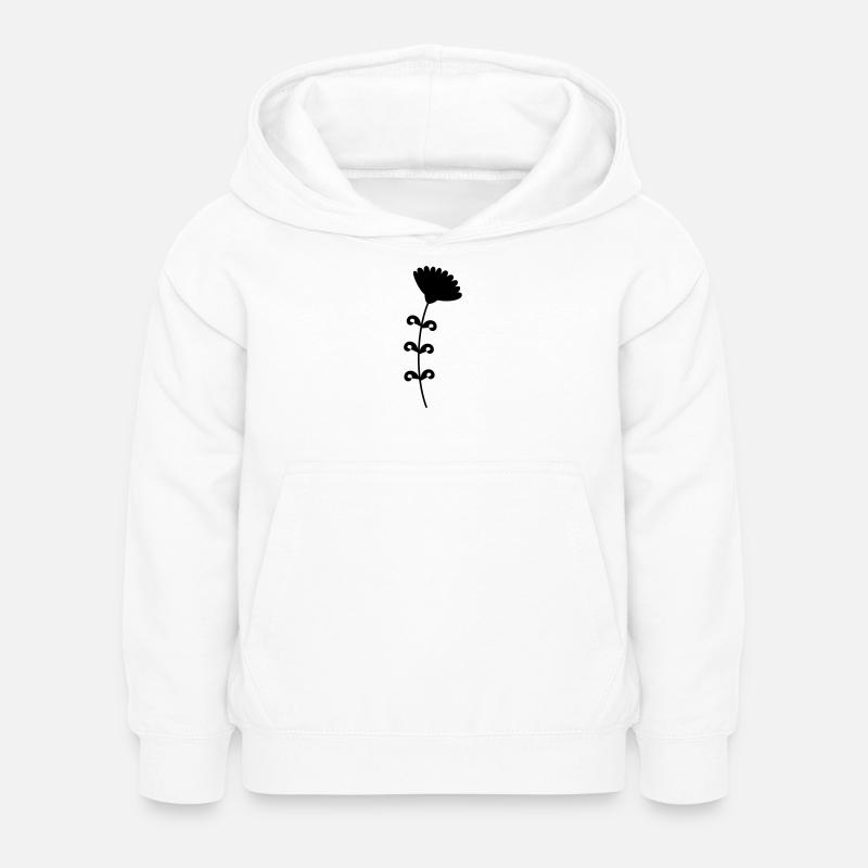 Fleur - Sweat à capuche Enfant - blanc