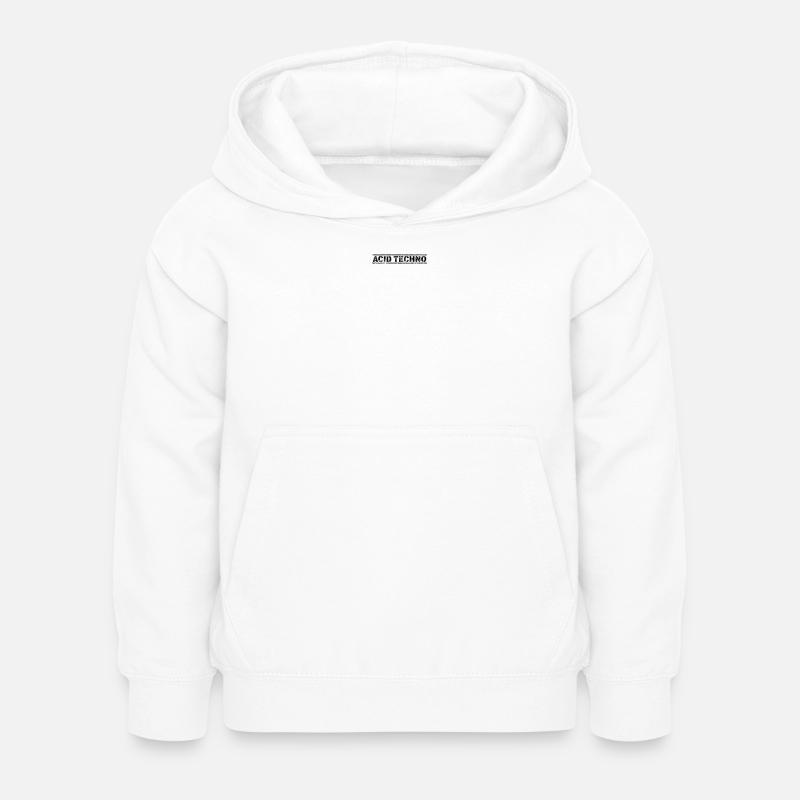 Techno acide - Sweat à capuche Enfant - blanc