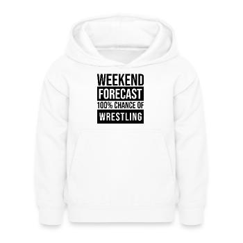 ringen - Kinder Hoodie - Weiß - Vorne - AI Model Kid Female (0cm)