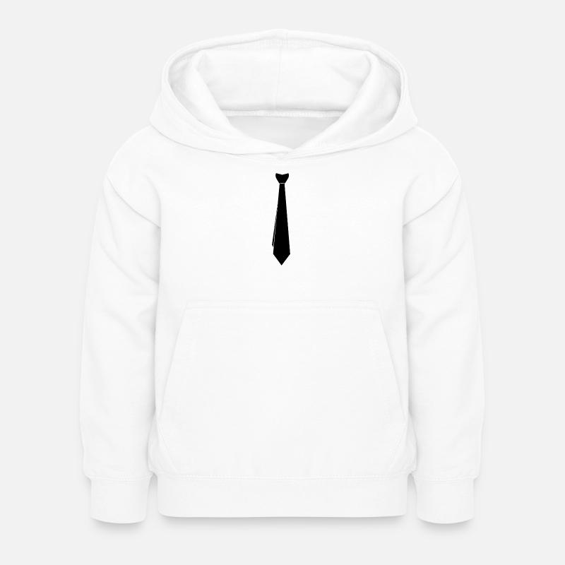 cravate - Sweat à capuche Enfant - blanc