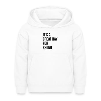 Ski - Kinder Hoodie - Weiß - Vorne - AI Model Kid Female (0cm)