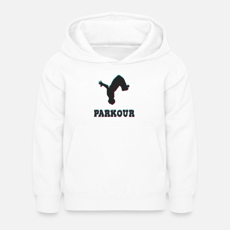Parkour - Sweat à capuche Enfant - blanc