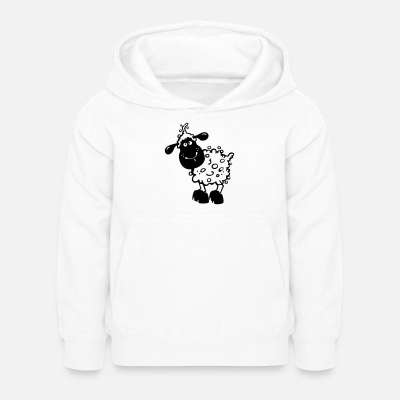 Petit mouton - Ferme - Sweat à capuche Enfant - blanc