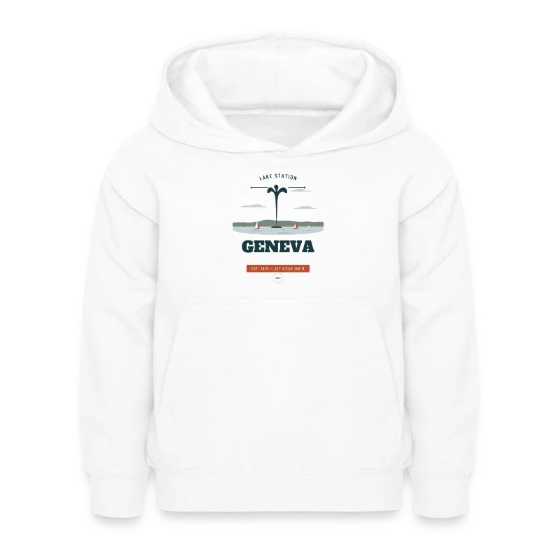 Geneva badge on a kids hoodie