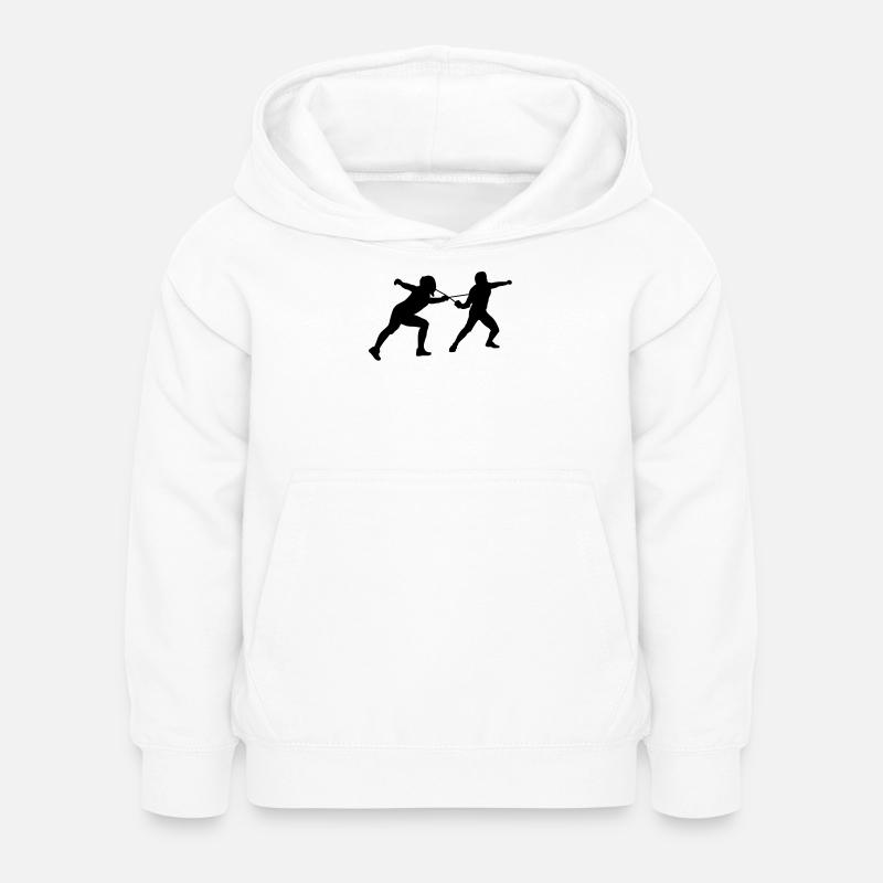 fechten - Kinder Hoodie - Weiß