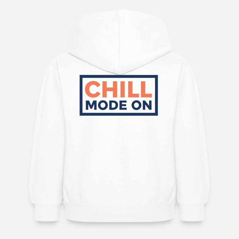 Mode Chill Activé - Sweat à capuche Enfant - blanc
