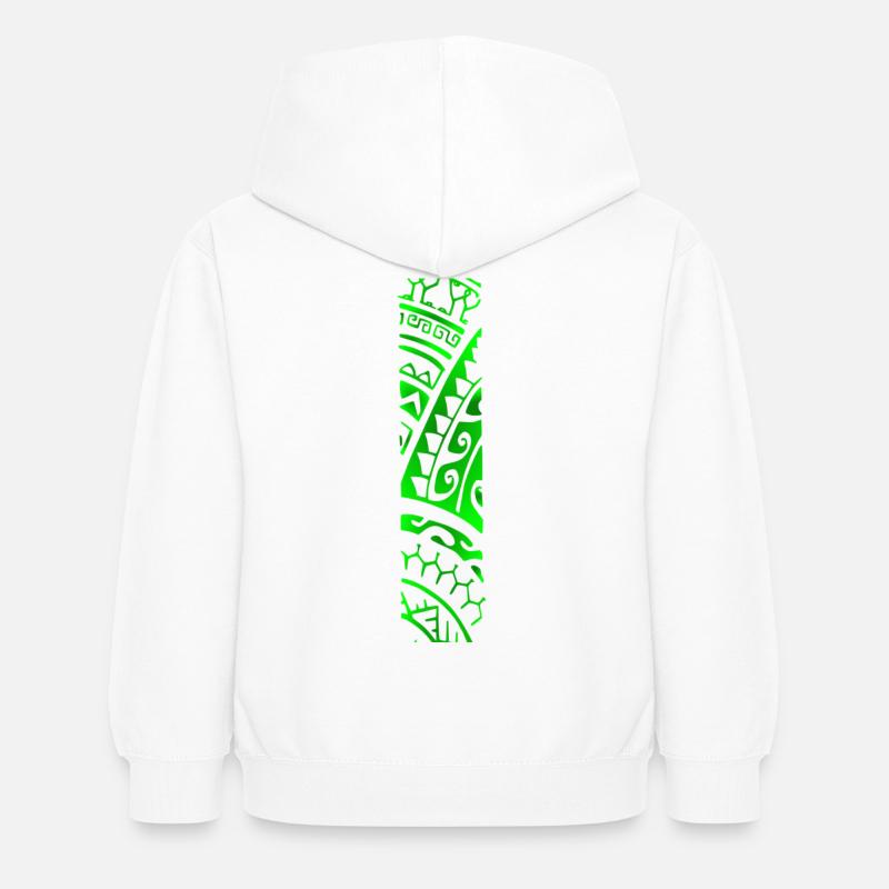 REVA (Vert) - Sweat à capuche Enfant - blanc
