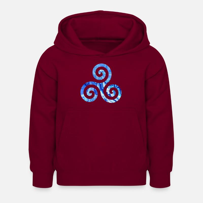 symbole celtique 1 e 80 - Sweat à capuche Enfant - bordeaux