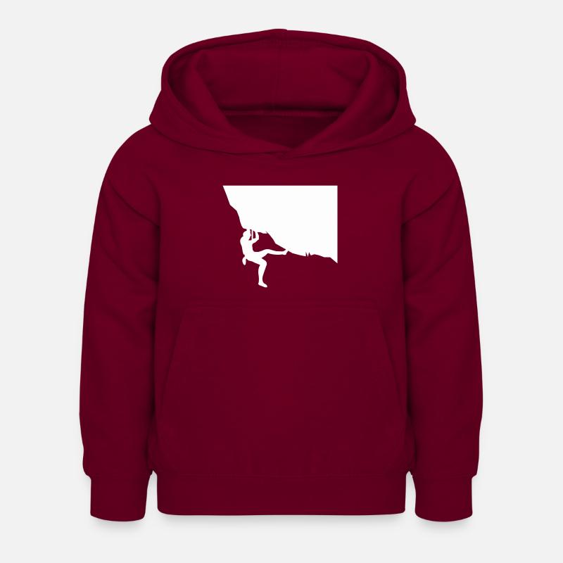 arrampicata - Felpa con cappuccio per bambini - rosso bordeaux