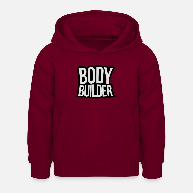 Bodybuilder text - Kinder Hoodie - Bordeaux