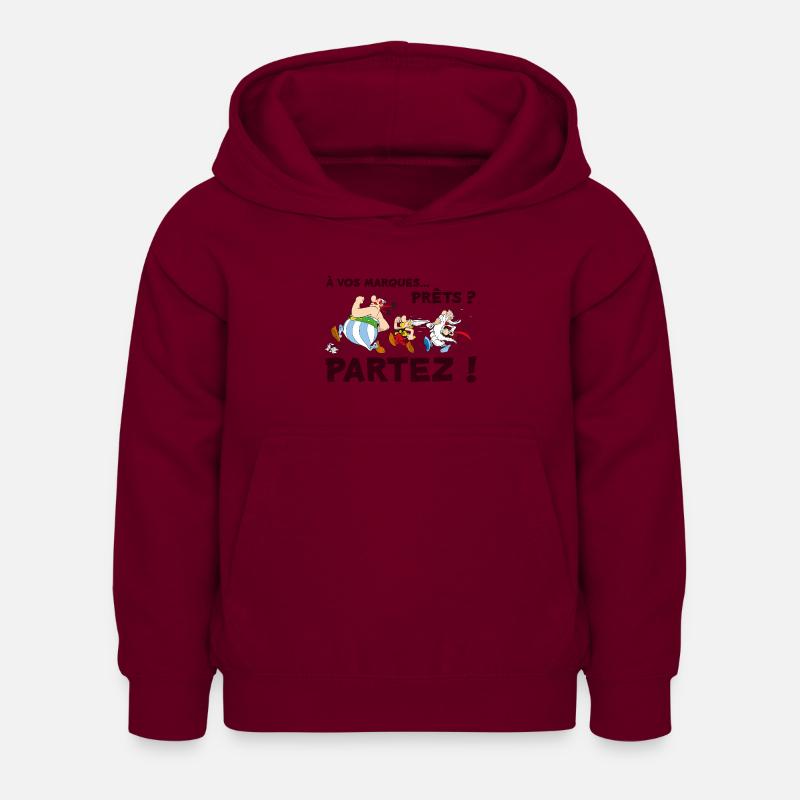 Astérix - À vos marques... Prêts? Partez! - Sweat à capuche Enfant - bordeaux