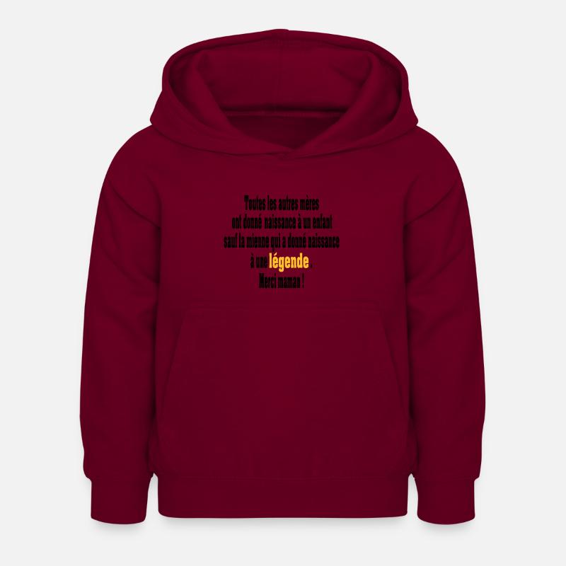 naissance d'une légende - Sweat à capuche Enfant - bordeaux