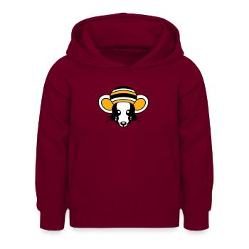 Souris Raggae Jamaica Chapeau Rasta Lure Chill Hat - Sweat à capuche Enfant - bordeaux - Devant - AI Model Kid Female (0cm)