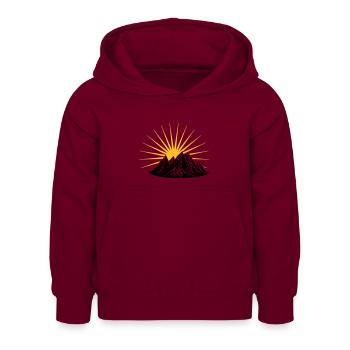 high mountain sun climber holiday vacation - Kids Hoodie - bordeaux - Front - AI Model Kid Female (0cm)