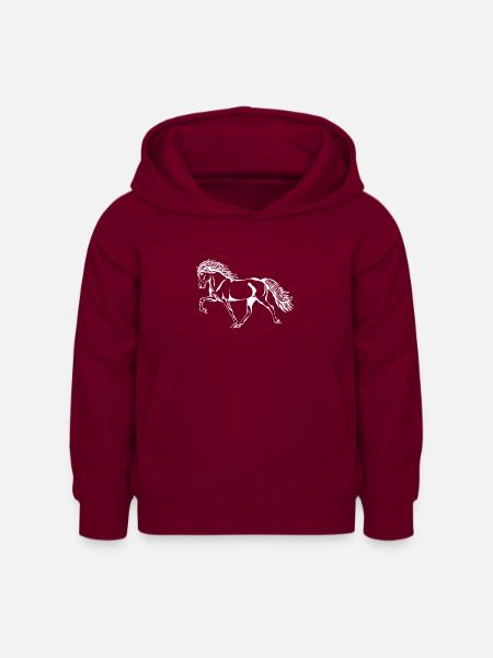 Weißer Tölter - Kinder Hoodie - Bordeaux