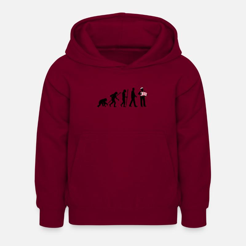 evolution_akkordeon_spieler_122013_b_3c - Kinder Hoodie - Bordeaux