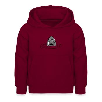 Emerging shark design - Kids Hoodie - bordeaux - Front - AI Model Kid Female (0cm)