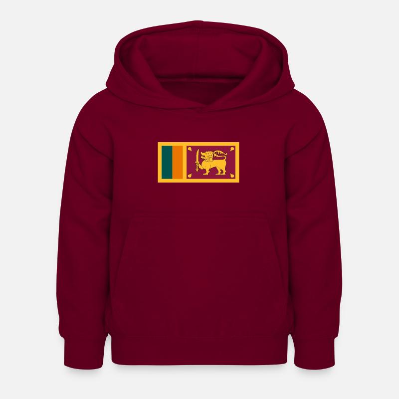 Sri Lanka - Sweat à capuche Enfant - bordeaux