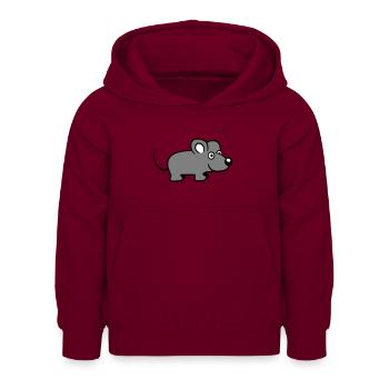 souris souris mignon petit rat rongeur amical - Sweat à capuche Enfant - bordeaux - Devant - AI Model Kid Female (0cm)