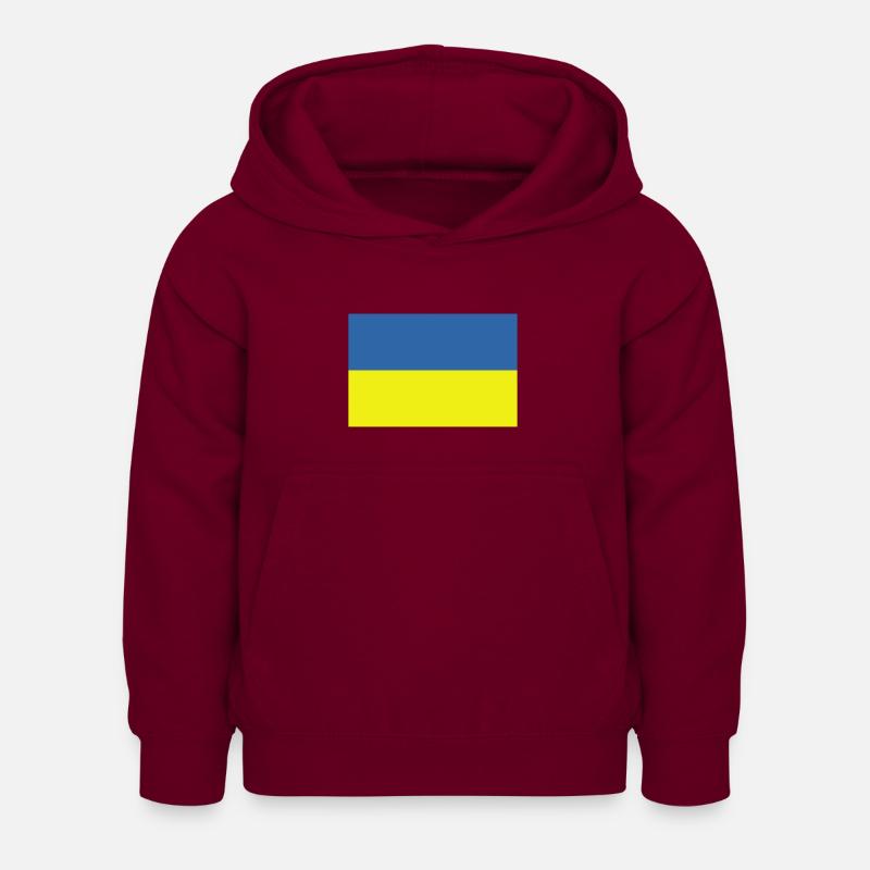 Ukraine - drapeau - Sweat à capuche Enfant - bordeaux