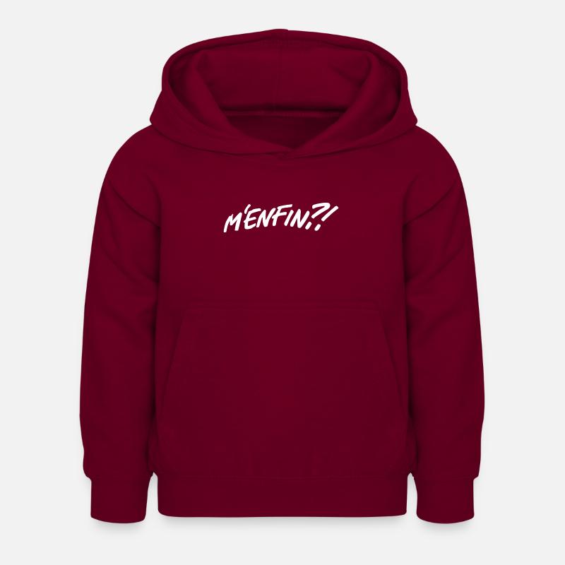 Menfin3 - Sweat à capuche Enfant - bordeaux