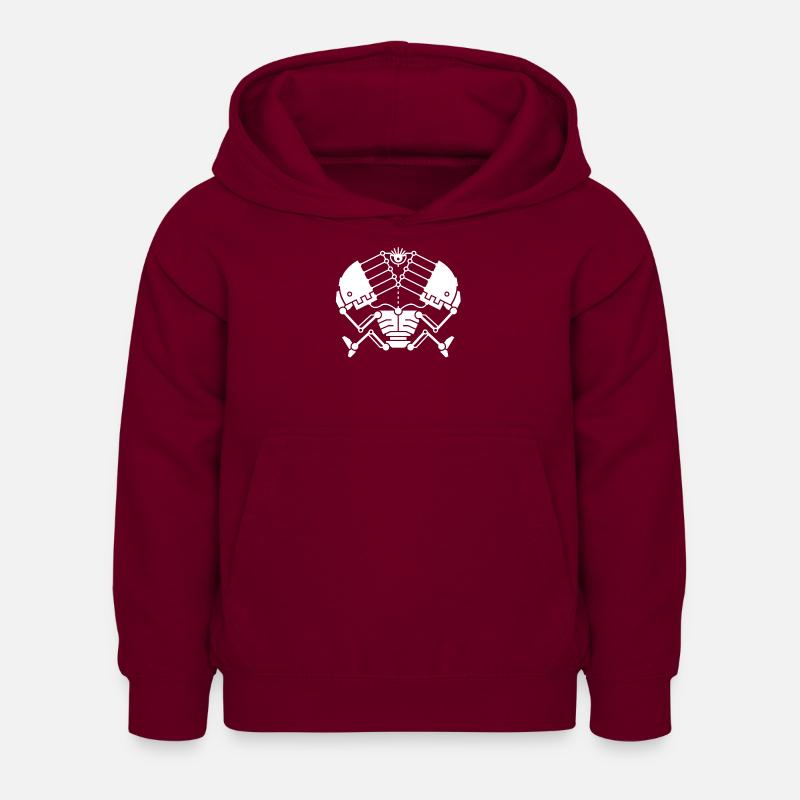 3rd Eye Robotics - version blanche - Sweat à capuche Enfant - bordeaux