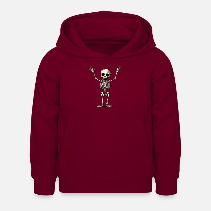 Drôle de squelette d’Halloween - Sweat à capuche Enfant - bordeaux