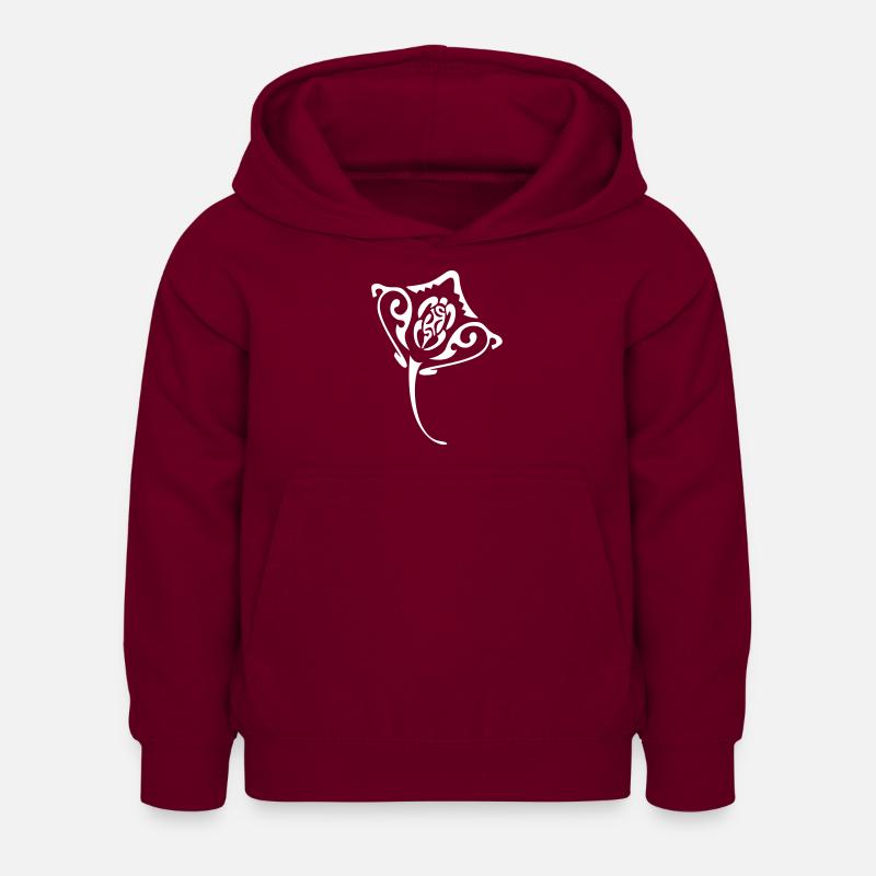 Eagle Ray - Sweat à capuche Enfant - bordeaux