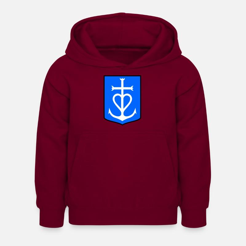 Croix Camargue - Felpa con cappuccio per bambini - rosso bordeaux