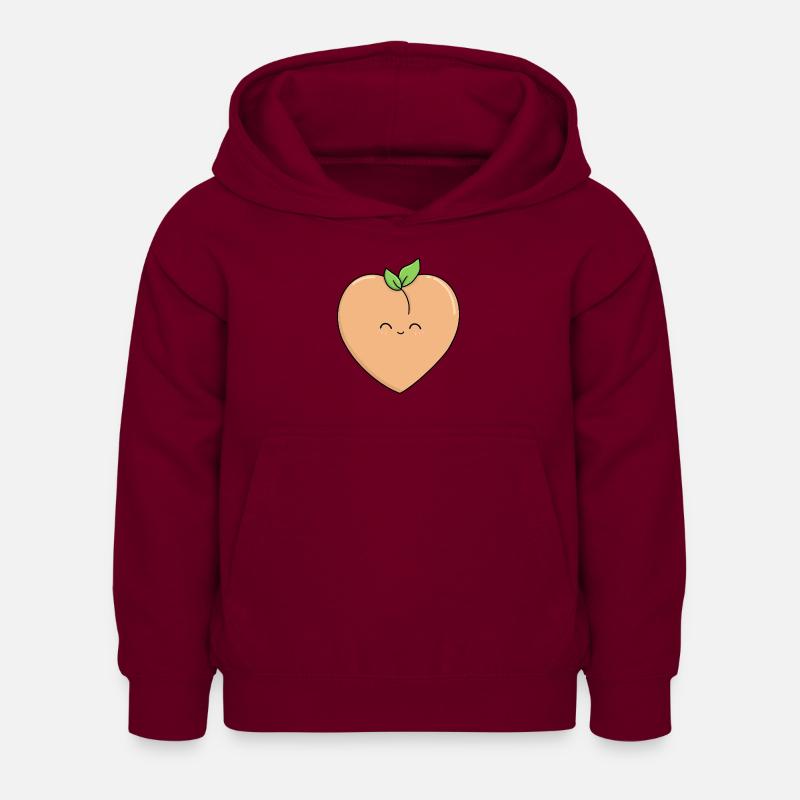 Aimer les pêches - Sweat à capuche Enfant - bordeaux