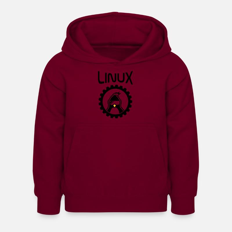 linux wheel - Kids Hoodie - bordeaux