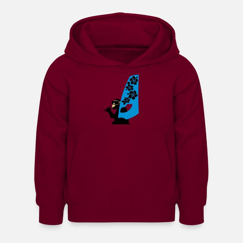windsurfer - Kinder Hoodie - Bordeaux