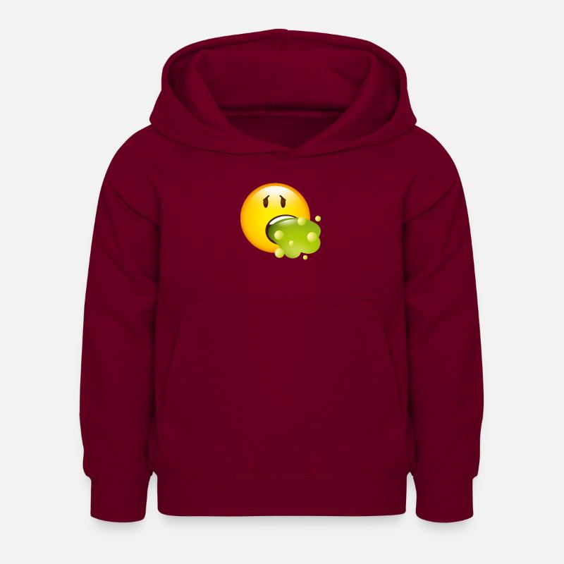 Smiley Glossy Barf - Sweat à capuche Enfant - bordeaux