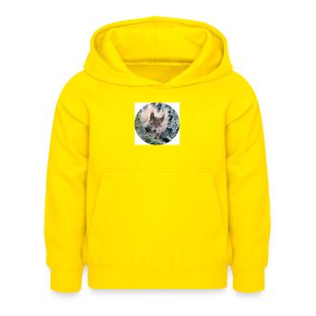 Eichhörnchen, isibat - Kinder Hoodie - Gelb - Vorne - AI Model Kid Female (0cm)