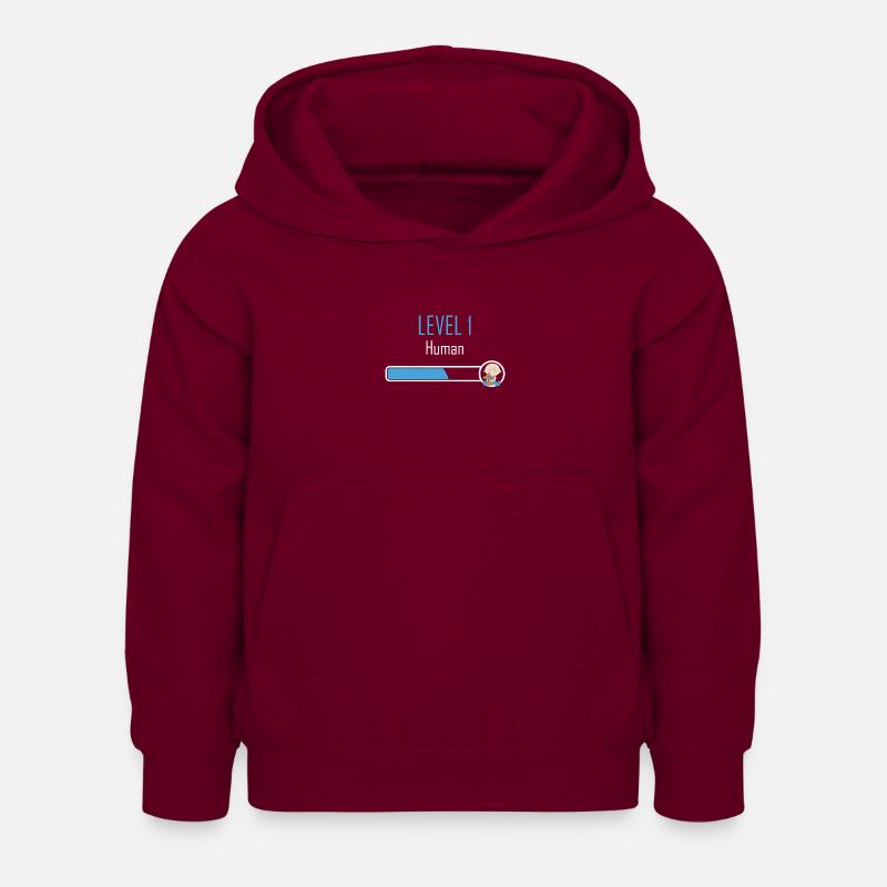 Level 1- Bébé - Sweat à capuche Enfant - bordeaux