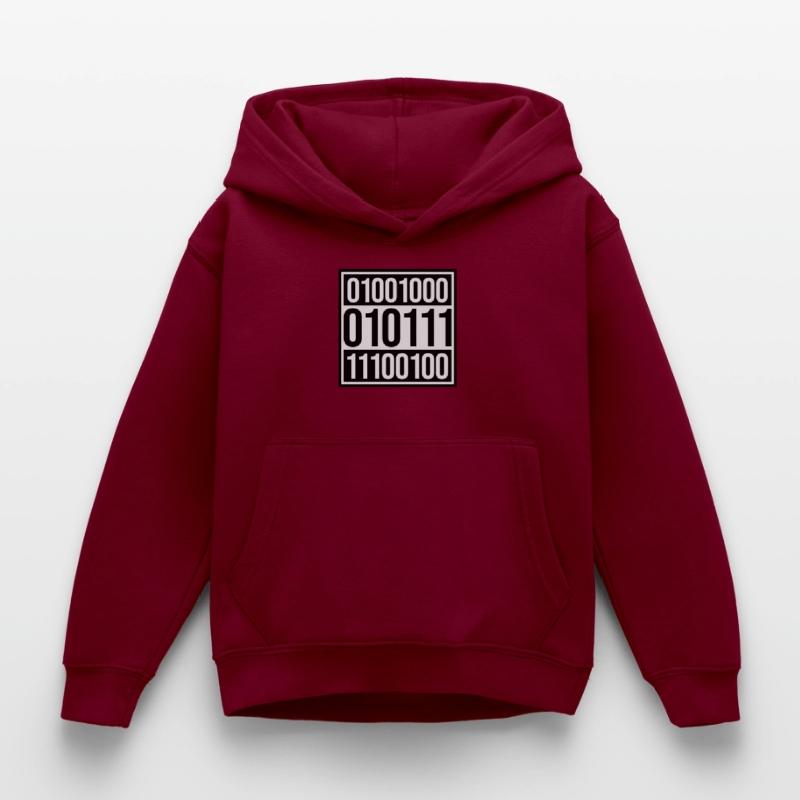 Binär Code Programm Sprache Kinder Hoodie