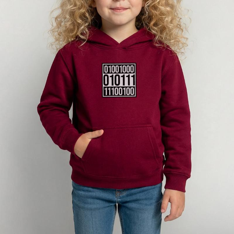 Binär Code Programm Sprache Kinder Hoodie