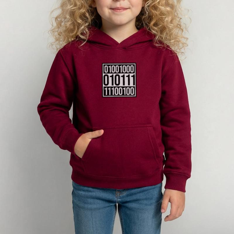 Binary Code Program Language Kids Hoodie