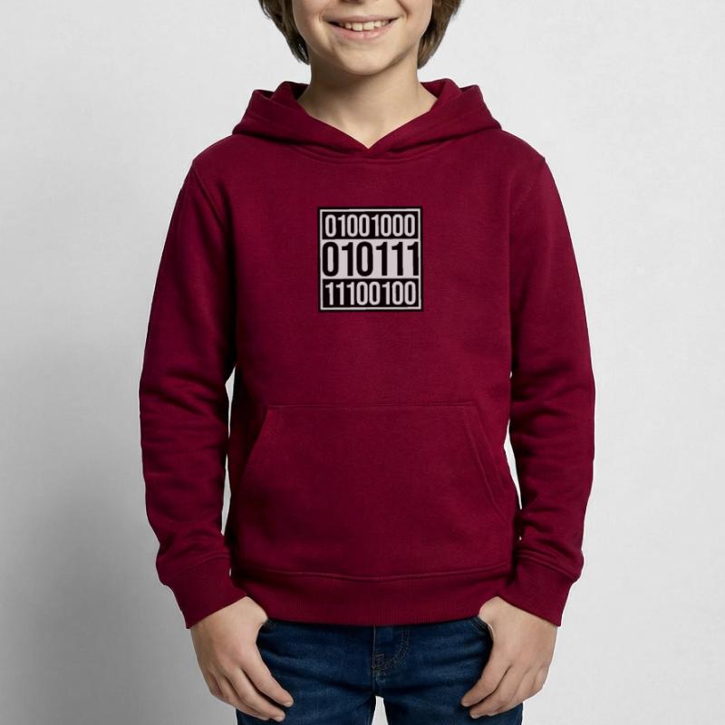 Binary Code Program Language Kids Hoodie