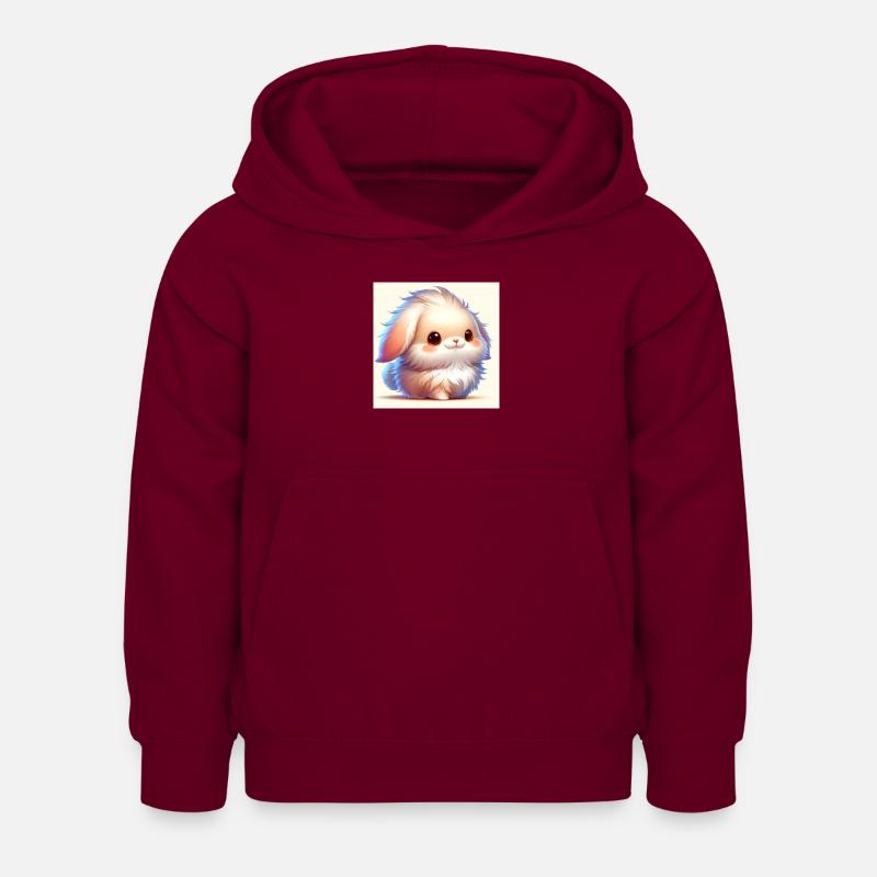 Fille lapin - Sweat à capuche Enfant - bordeaux