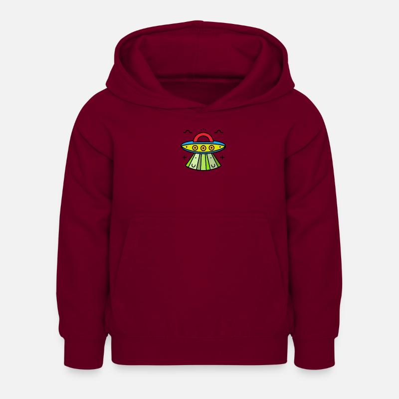 ufo - intergalaktisch - Kinder Hoodie - Bordeaux
