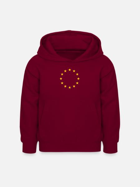 Eu flagge - Kinder Hoodie - Bordeaux